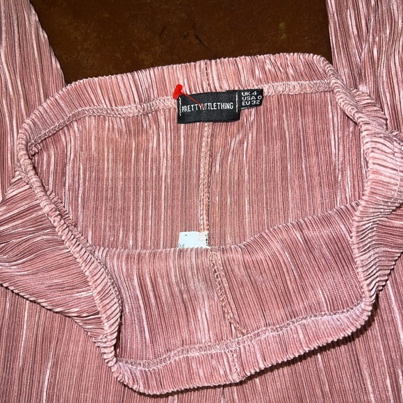 Pretty little thing light pink split leg pants - Picture 3 of 4